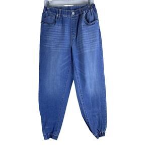 Blank NYC Size 28 Denim Womens Pull On Jogger Distressed Whiskering